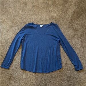 Chico's Navy Long Sleeve Top